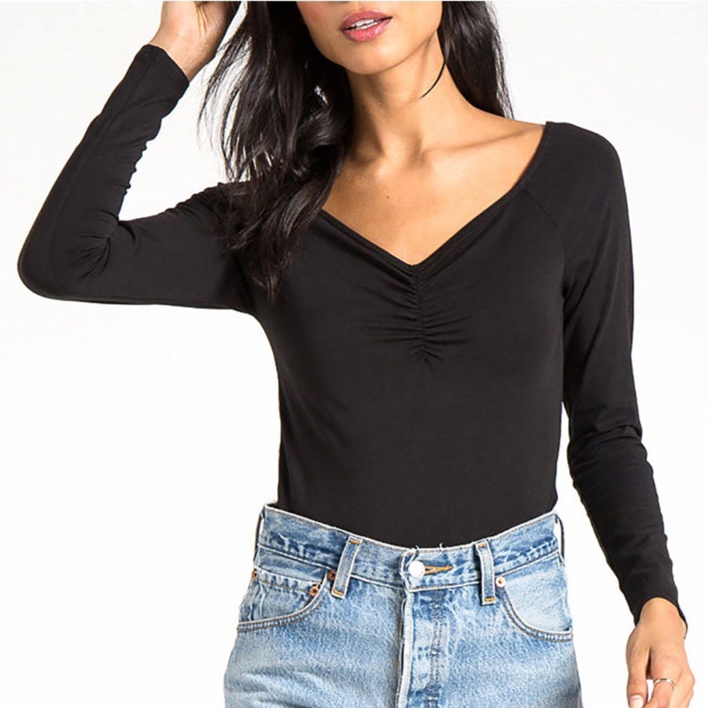N:Philanthropy Harriett V Neck Long Sleeve Top
